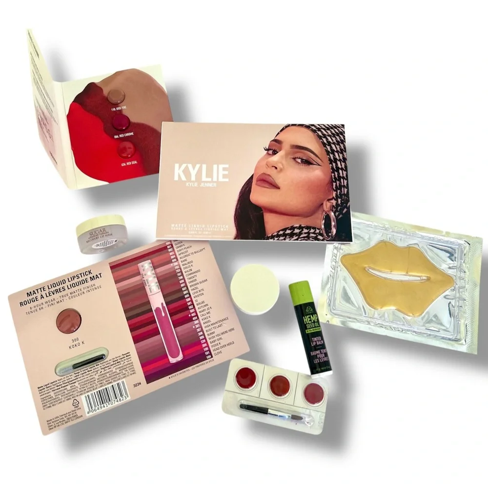 8 Piece Lip Care Bundle Fresh Dior Kylie Rabanne Mask Hemp Oil Lipstick Samples